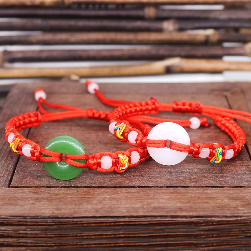 Women Accessories To Gift - Real Jade Donut Bracelet Bangle Natural