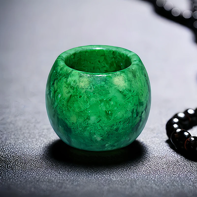 Women'S Accessories Rings - 22mm Green Real Jade Rings for
