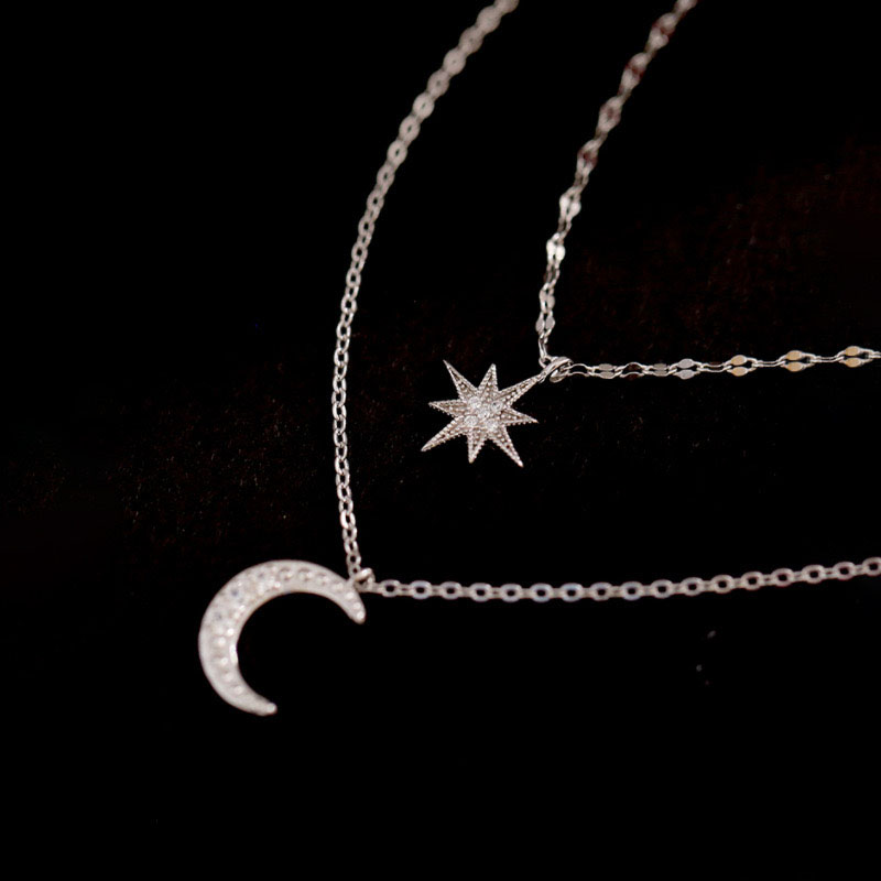 Layered Necklace Set - 925 Sterling Silver Necklace For Women