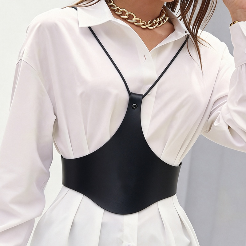 Women Accessories Under £10 - Punk Gothic Adjustable Wide PU Leather