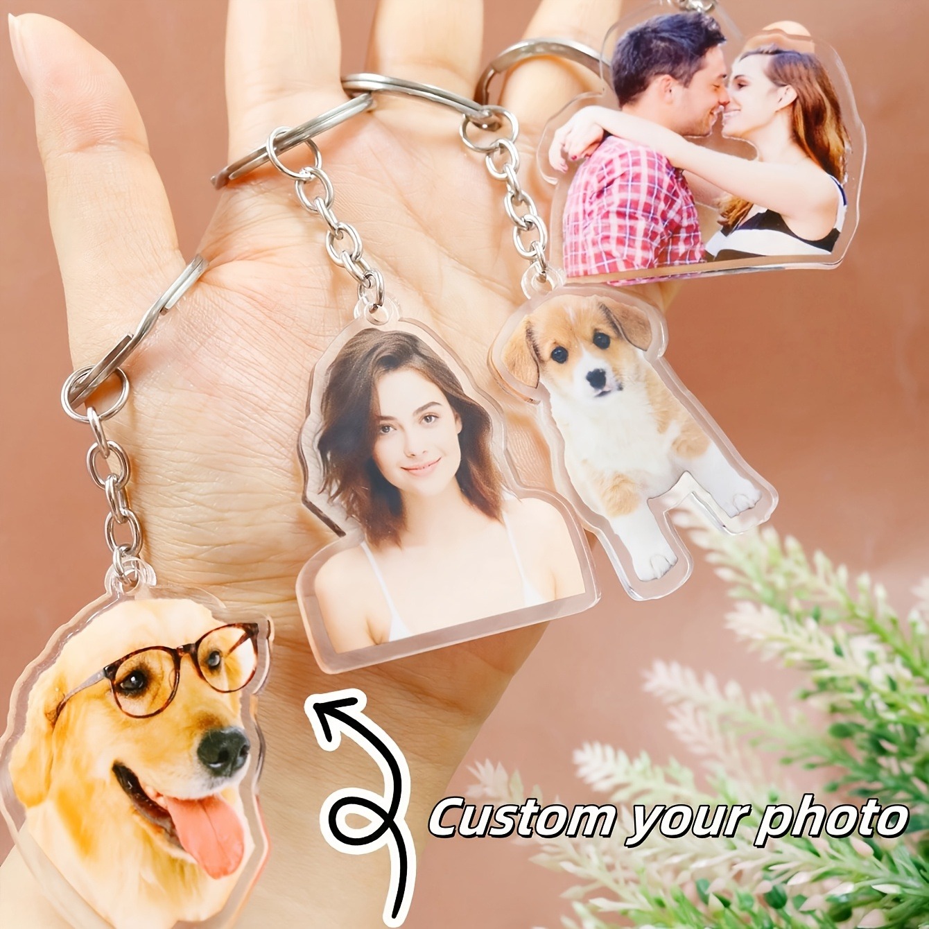 Women'S Keychain Accessories - 1 Custom Photo Acrylic Keychain -