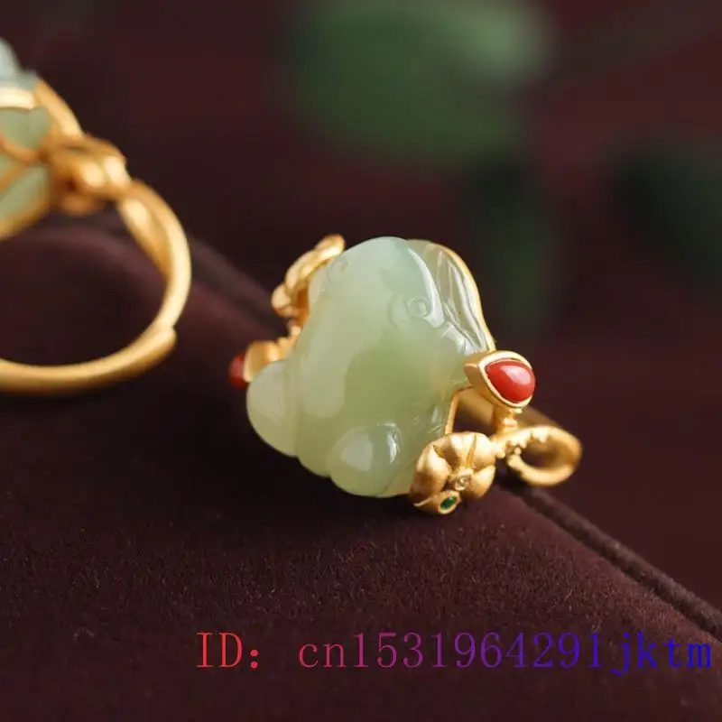 Green Jade Frog Rings Charms N - огляд і ціна Women'S Accessories Rings