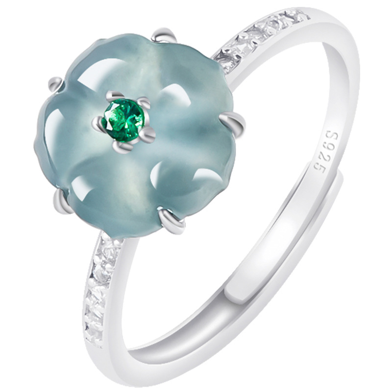 Blue Burmese Jadeite Flower Ri - огляд і ціна Women Accessories To Gift