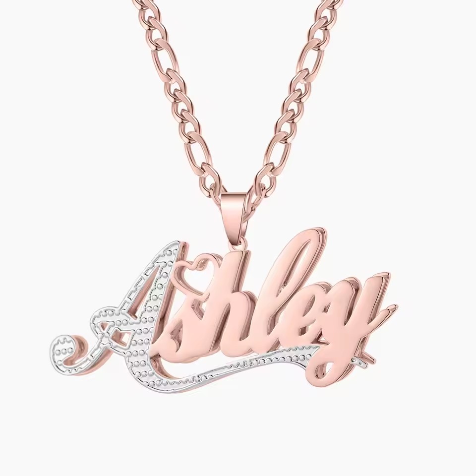 18K Gold Plated Name Custom Do - огляд і ціна Layered Necklace Set