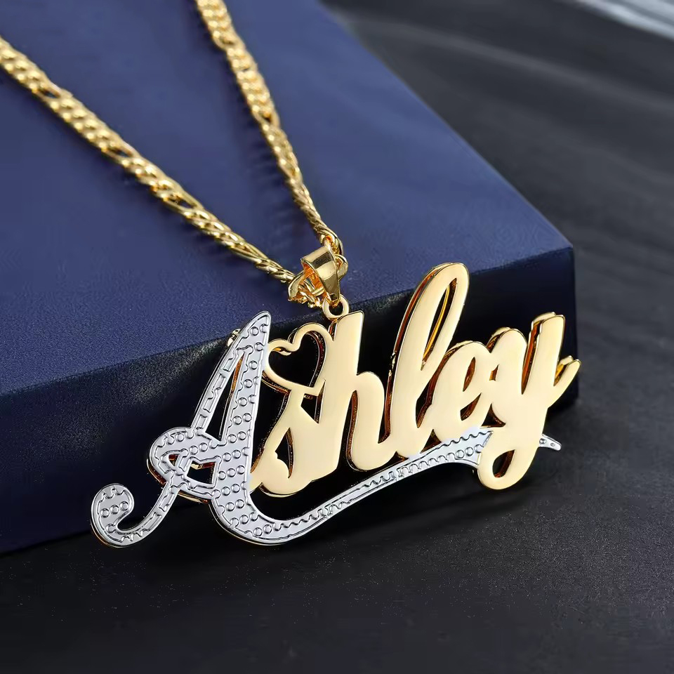 18K Gold Plated Name Custom Do - огляд і ціна Layered Necklace Set