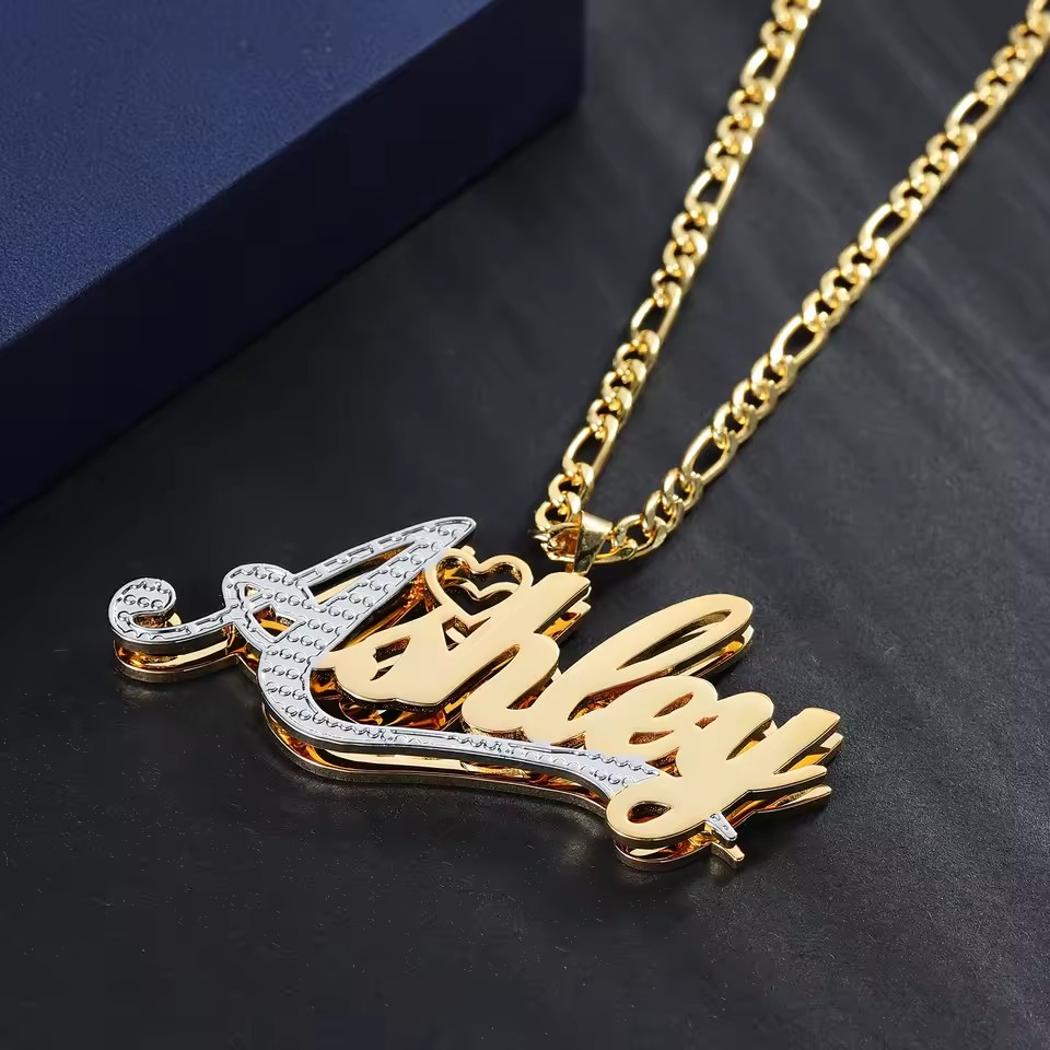 18K Gold Plated Name Custom Do - огляд і ціна Layered Necklace Set