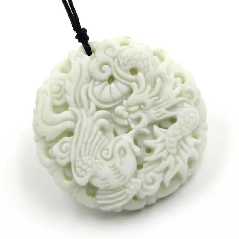 Natural White jade Dragon Phoe - огляд і ціна Women Accessories Trendy