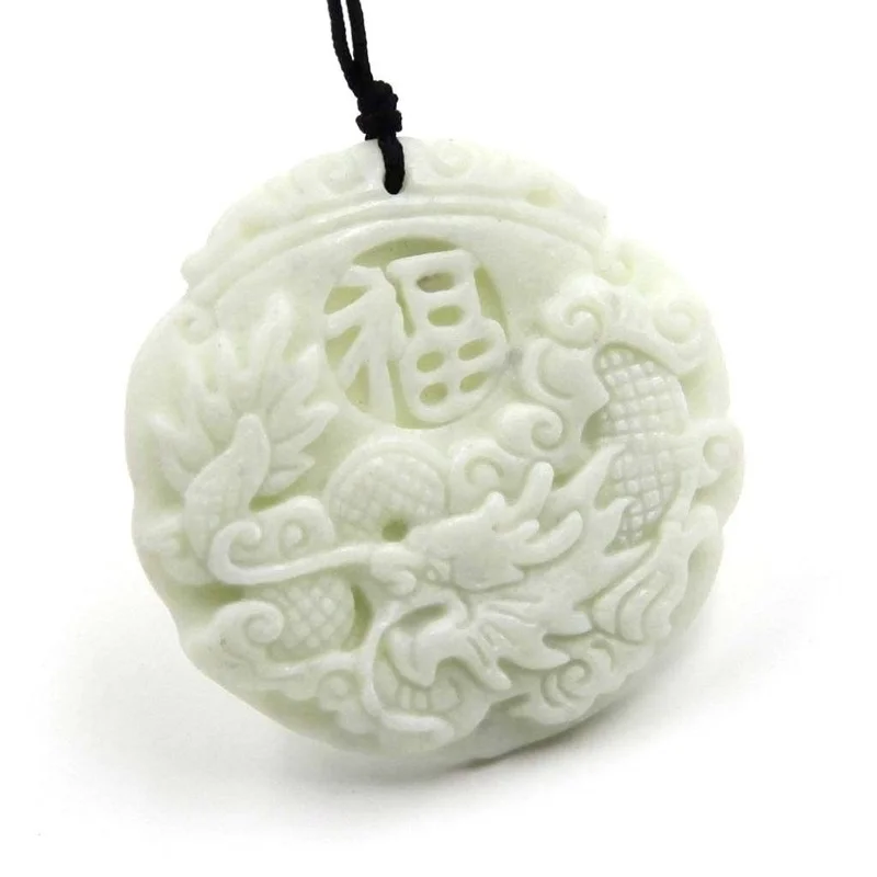 Natural White jade Dragon Phoe - огляд і ціна Women Accessories Trendy