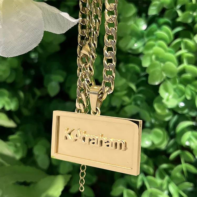 Custom Name Hip Hop Necklace f - огляд і ціна Layered Necklace Set