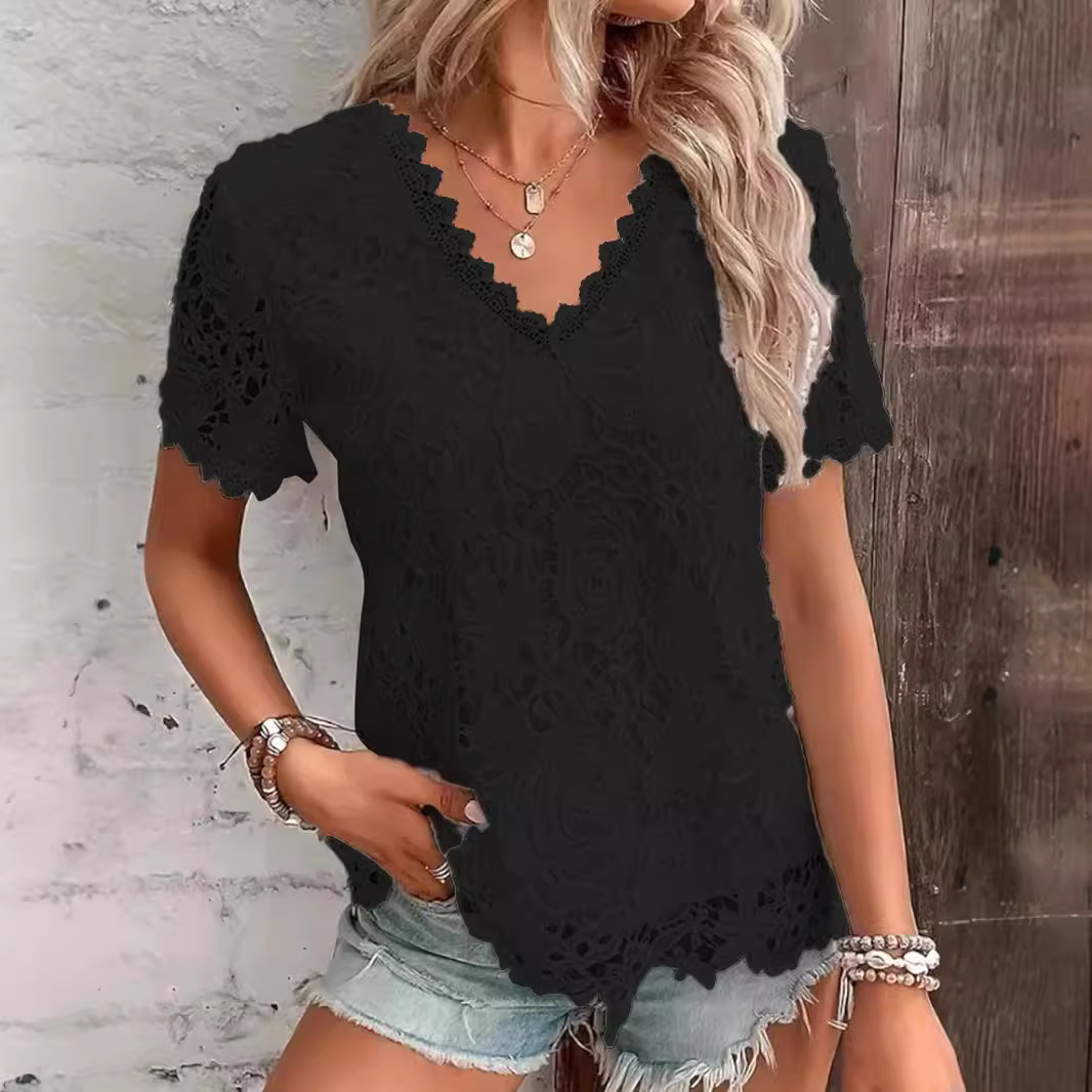 Summer Women's Shirt White Sho - огляд і ціна Layered Necklace Set