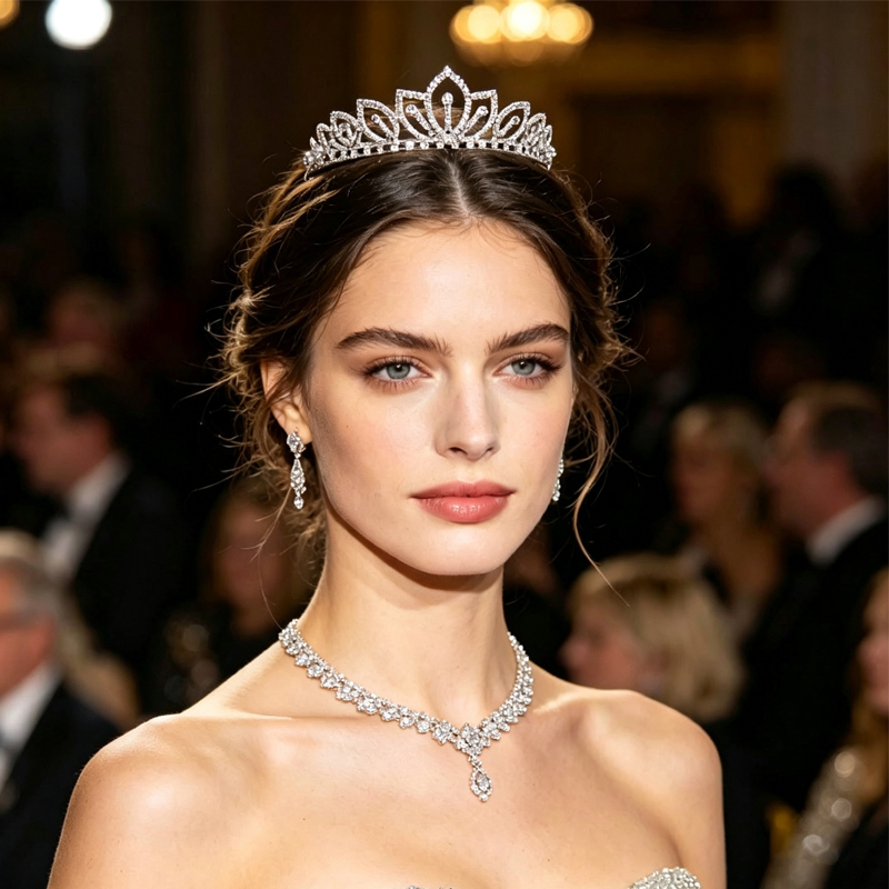 Silver Color Sparkling Rhinest - огляд і ціна Women'S Hair Accessories Wedding