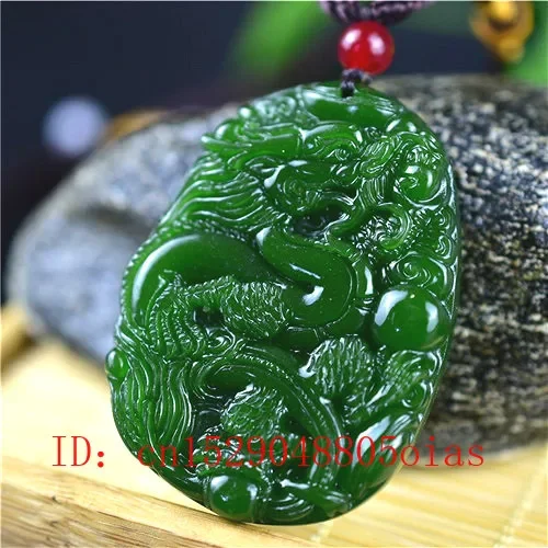 Natural Green Chinese Jade Dra - огляд і ціна Women Accessories To Gift
