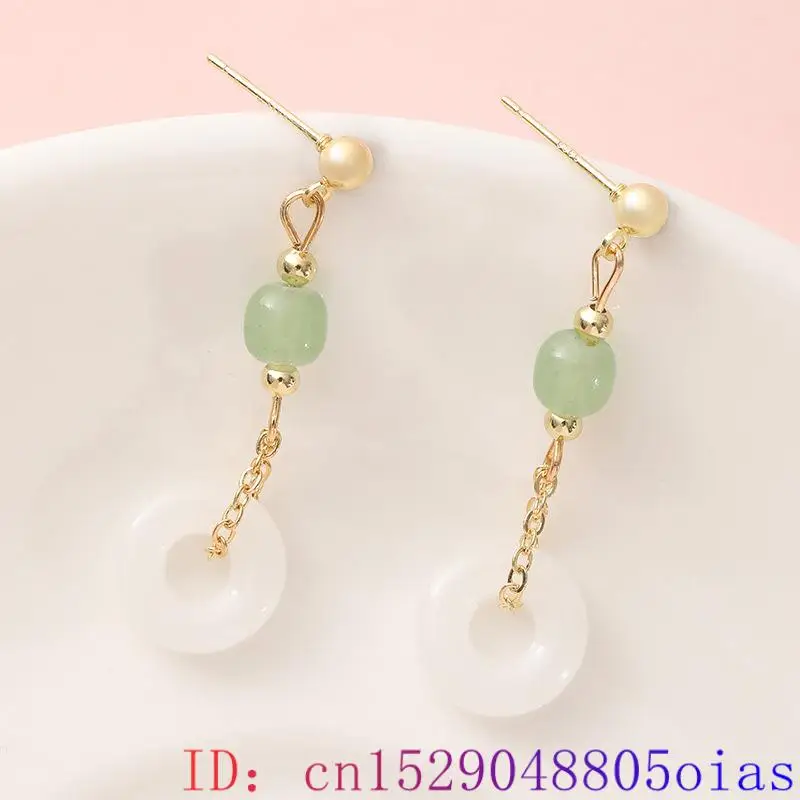 Natural Real Jade Ring Earring - огляд і ціна Women'S Accessories Rings