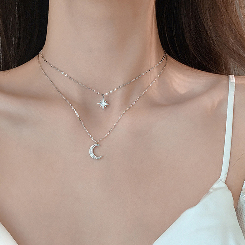 925 Sterling Silver Necklace F - огляд і ціна Layered Necklace Set