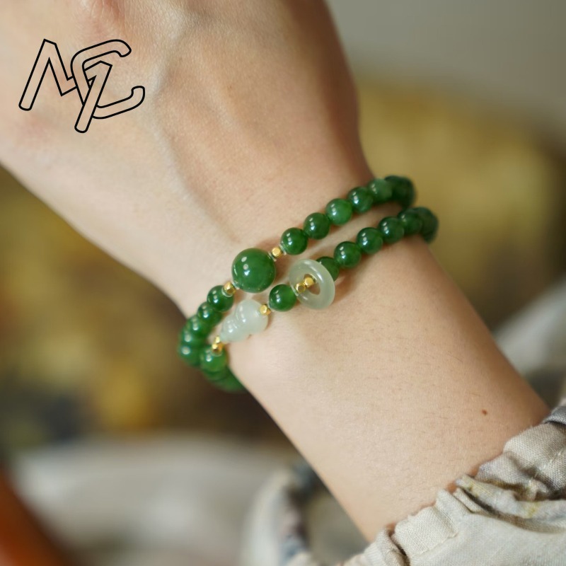 Natural Jade Green Double Circ - огляд і ціна Women Accessories To Gift