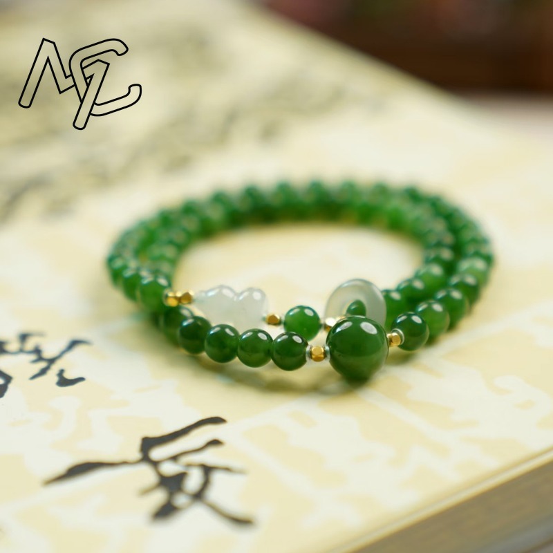 Natural Jade Green Double Circ - огляд і ціна Women Accessories To Gift