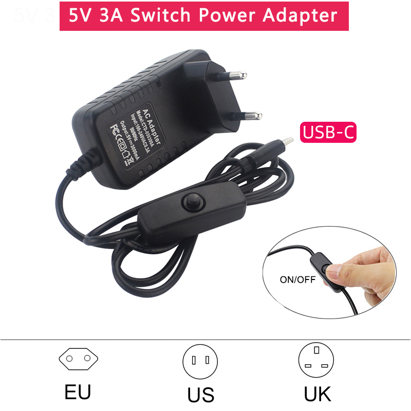 5V 3A Power Supply with ON/OFF - огляд і ціна Women Accessories In Uk