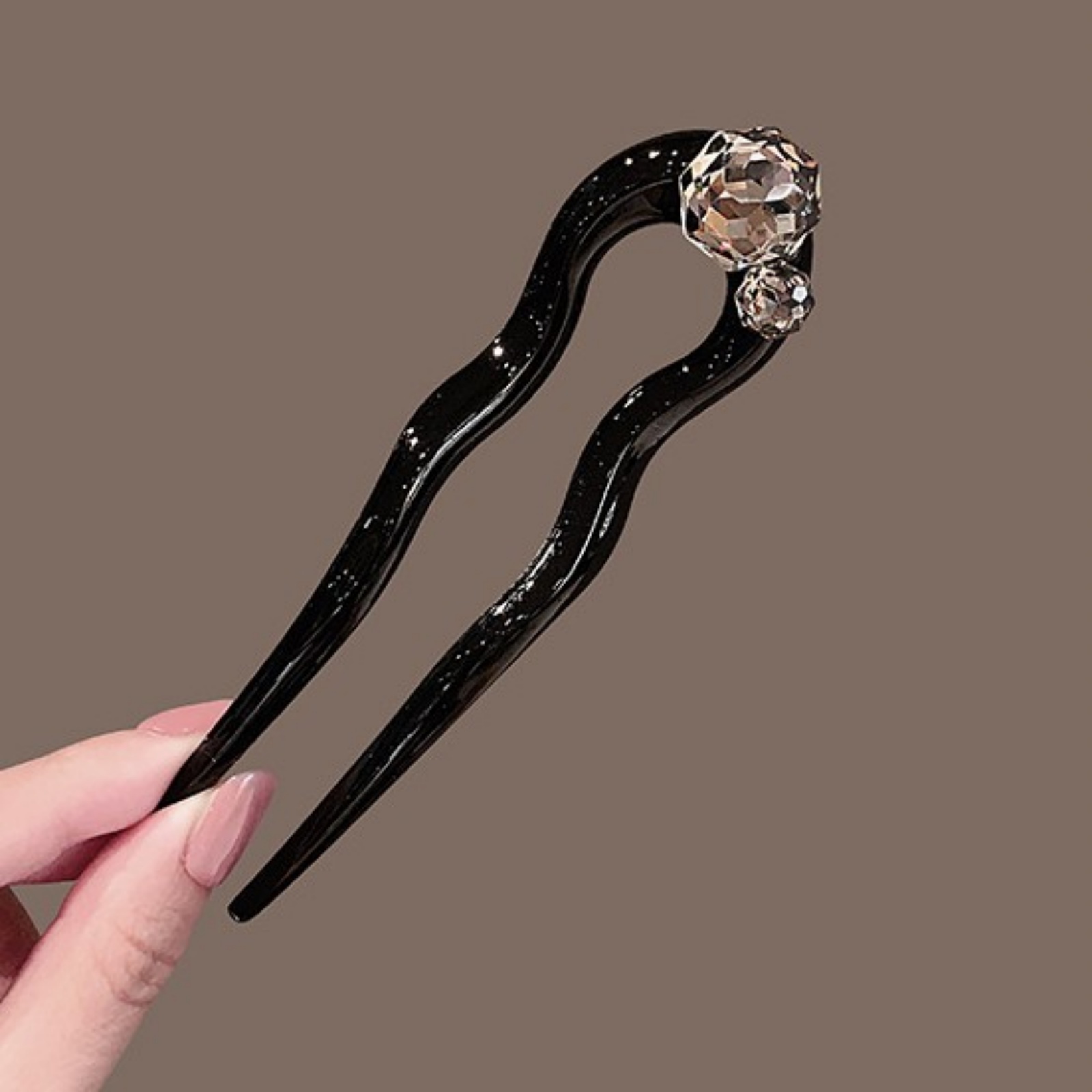 1PC Crystal Hair Fork,Black El - огляд і ціна Hair Fork Stick