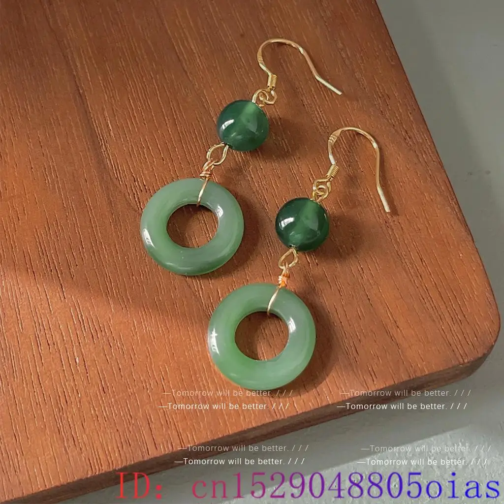 Green Real Jade Ring Earrings  - огляд і ціна Women'S Accessories Rings