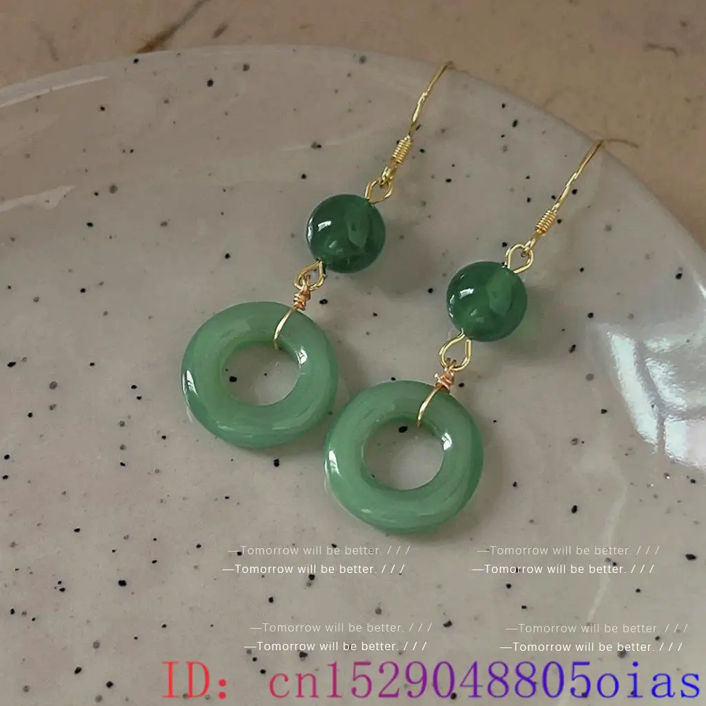 Green Real Jade Ring Earrings  - огляд і ціна Women'S Accessories Rings