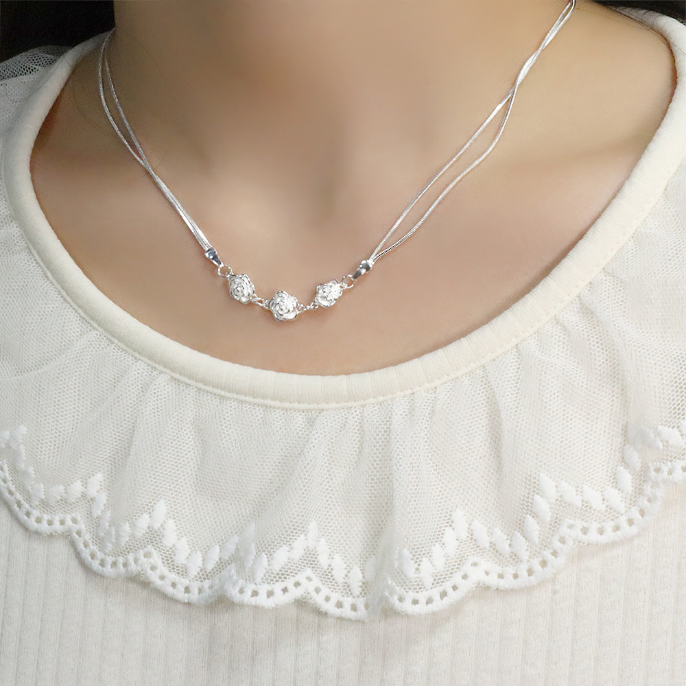 925 Sterling Silver Double-lay - огляд і ціна Layered Necklace Set