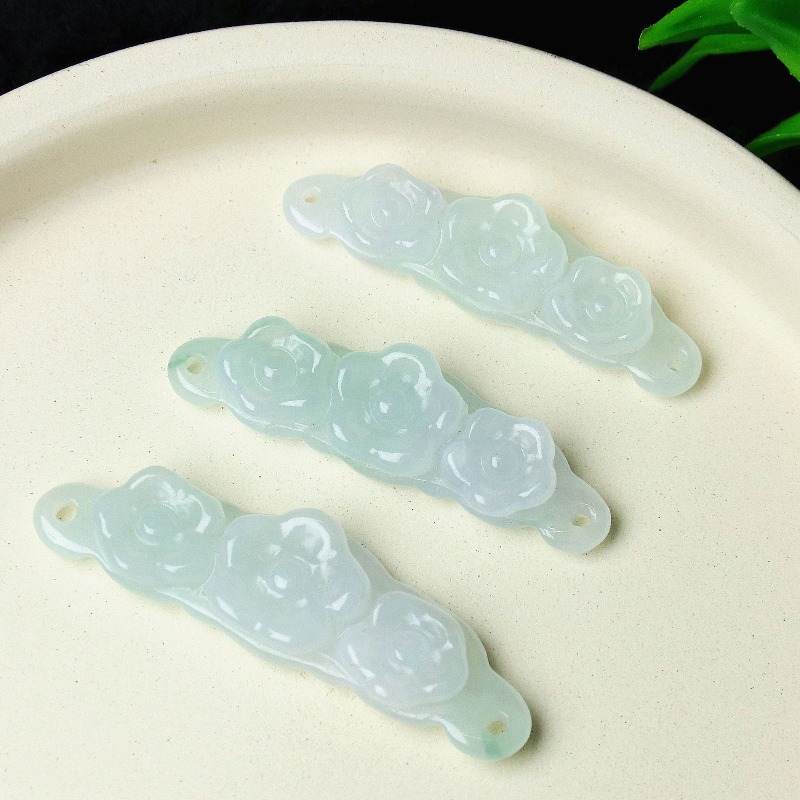 1pc Natural Jadeite Emerald Fl - огляд і ціна Women Accessories To Gift