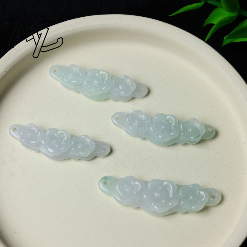 1pc Natural Jadeite Emerald Fl - огляд і ціна Women Accessories To Gift