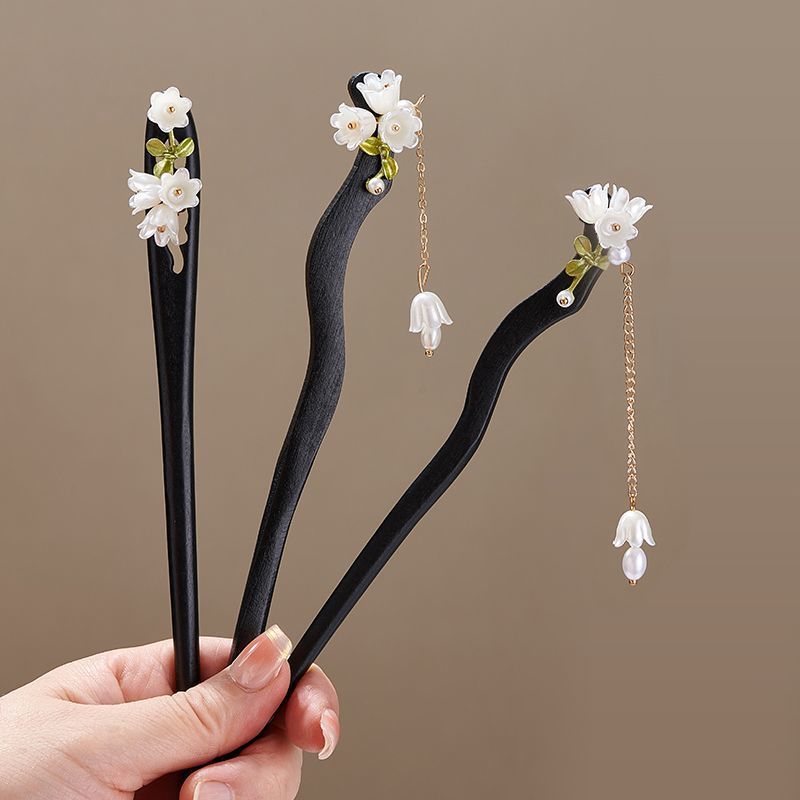 Wooden Flower Hairpin Vintage  - огляд і ціна Hair Fork Stick