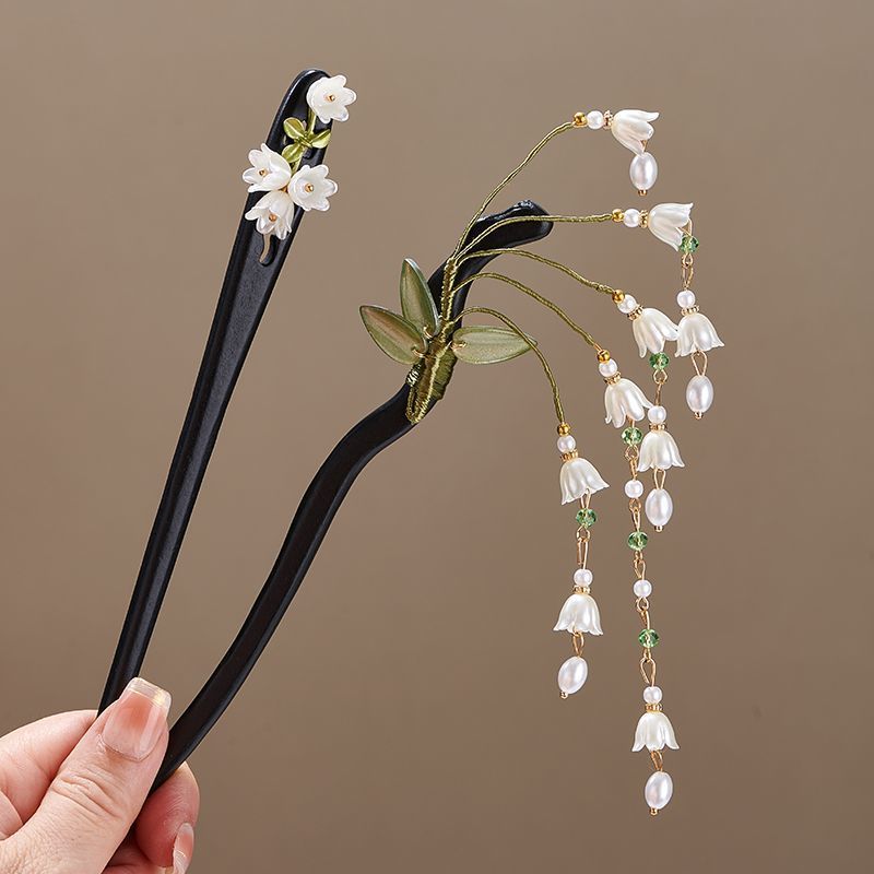 Wooden Flower Hairpin Vintage  - огляд і ціна Hair Fork Stick