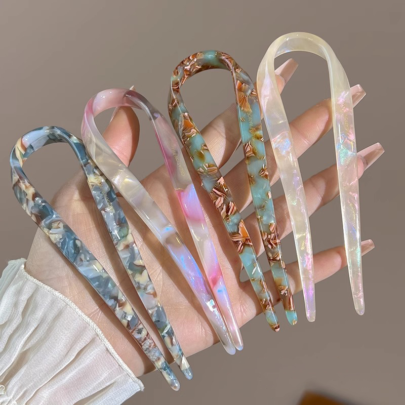 U-Shaped Hair Sticks Acetate A - огляд і ціна Women Accessories Trendy