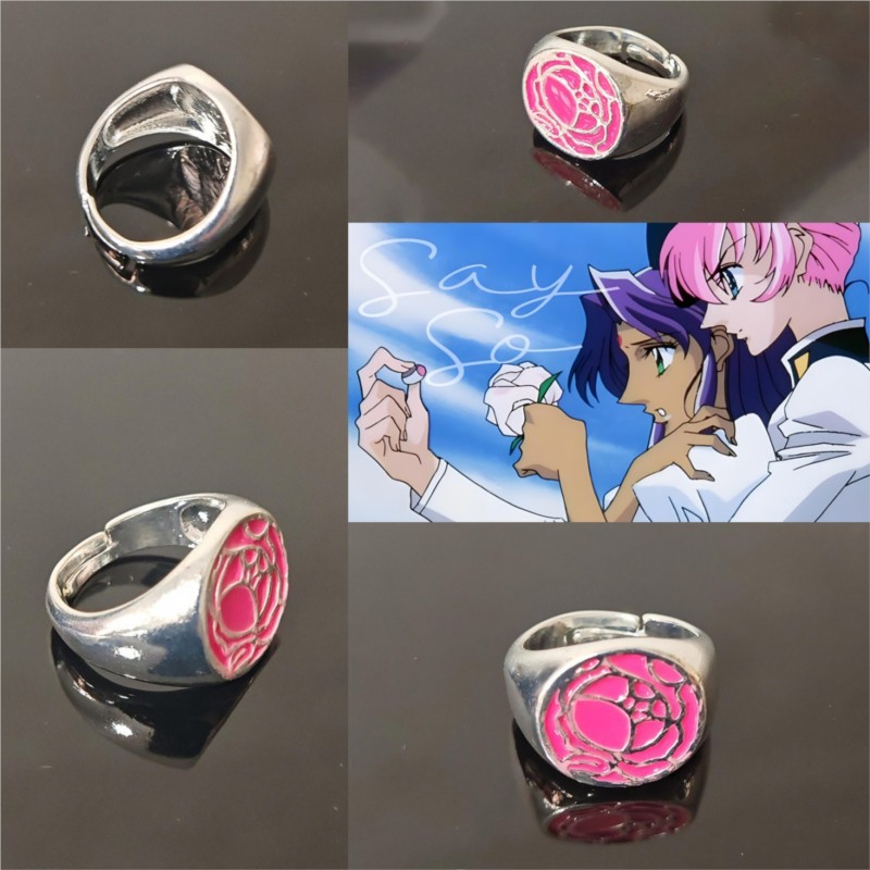 Pink Rose Ring Tenjou Utena Re - огляд і ціна Women'S Accessories Rings