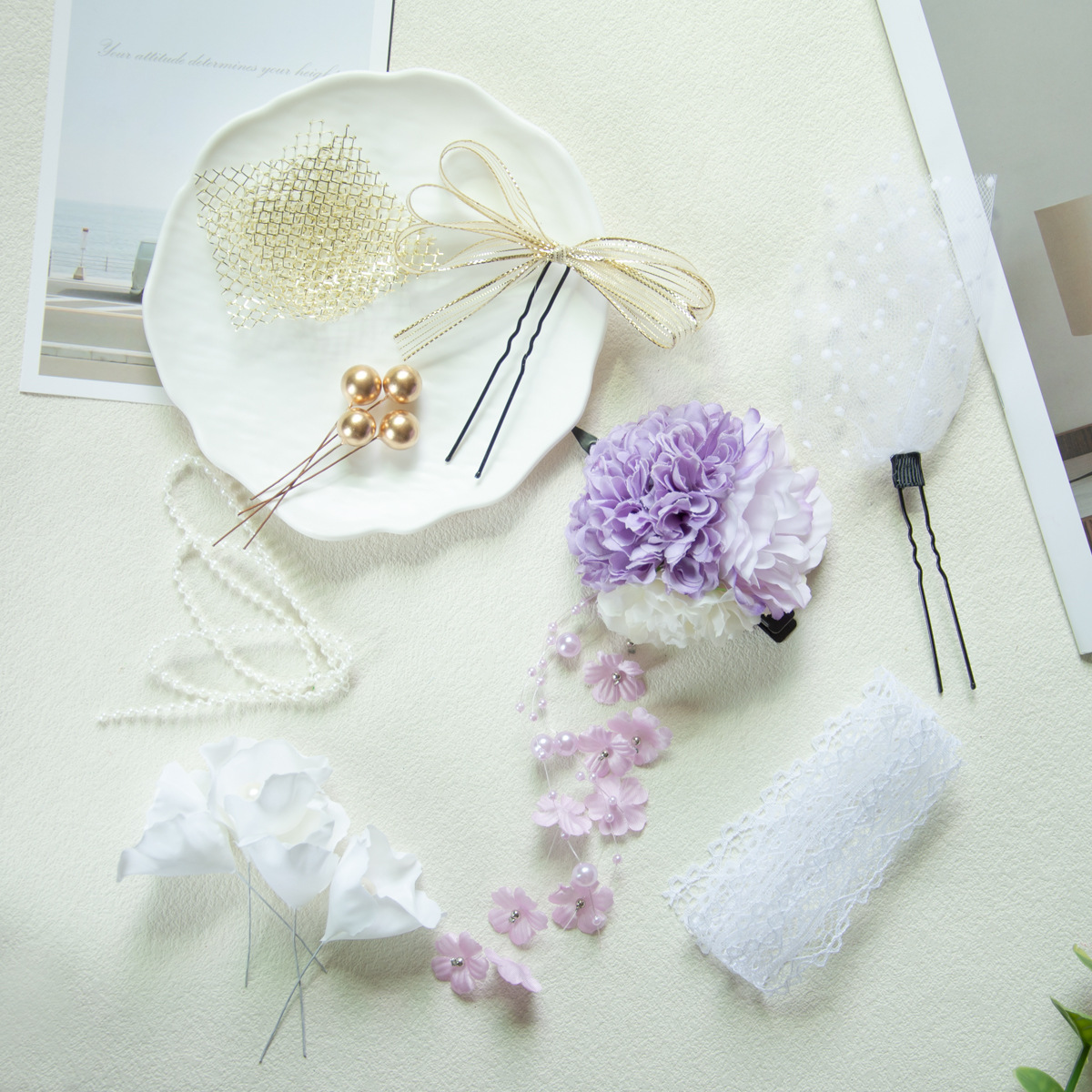 Lace Bow Kimono Hair Accessory - огляд і ціна Women'S Kimono Accessories