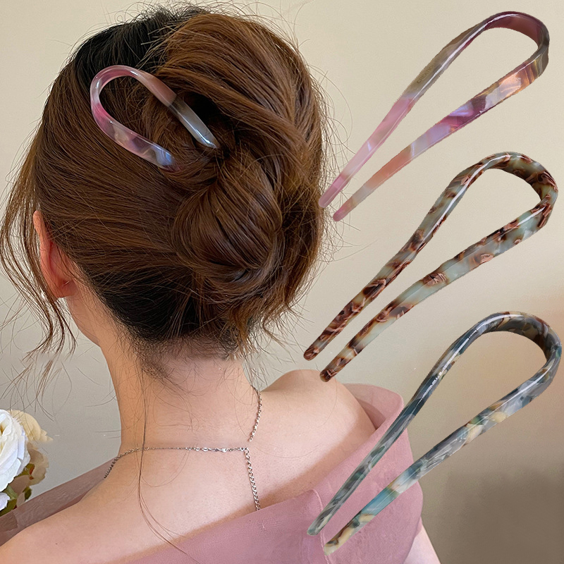 U-Shaped Hair Sticks Acetate A - огляд і ціна Women Accessories Trendy