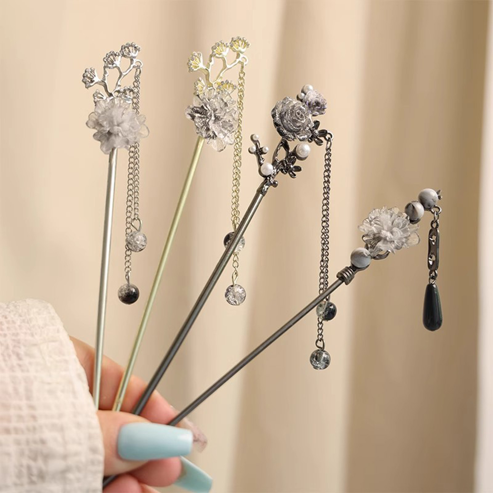 Elegant Flower Hair Sticks For - огляд і ціна Hair Fork Stick