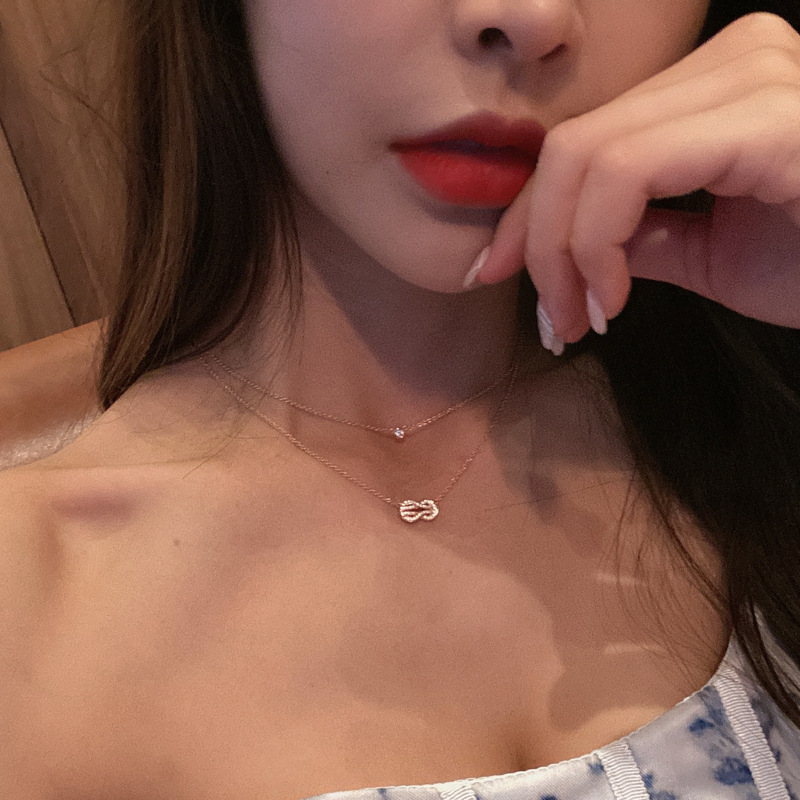 S925 Sterling Silver Double La - огляд і ціна Layered Necklace Set